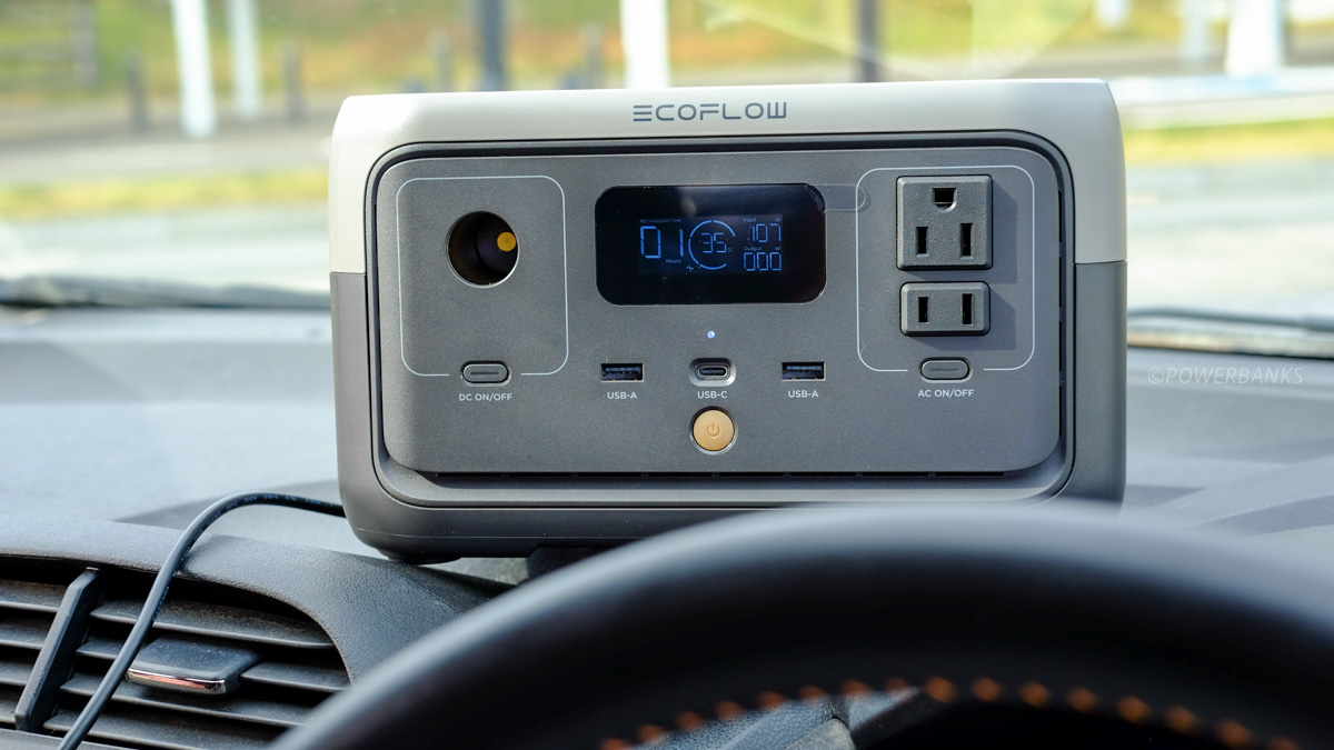 エコフロー リバー 2を車内で充電 シガーソケット充電を検証