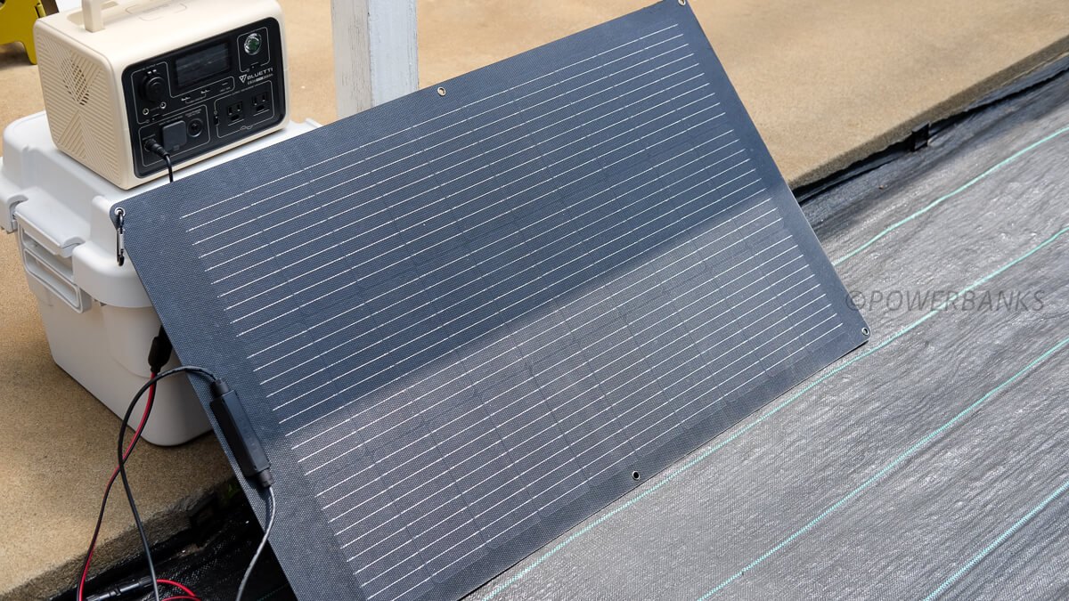 影がある場合の発電量 半分を影に置いたパターン