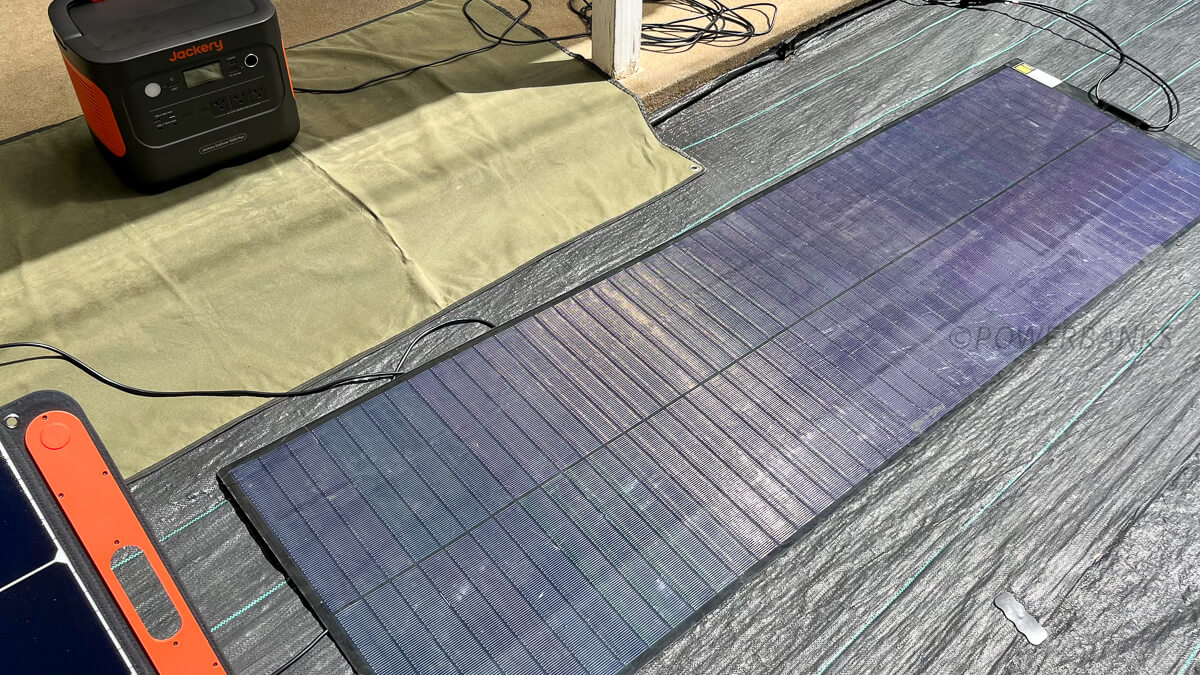 Jackery ポータブル電源 1000 PlusとBougeRV フレキシブルソーラーパネル 200Wとの組み合わせ