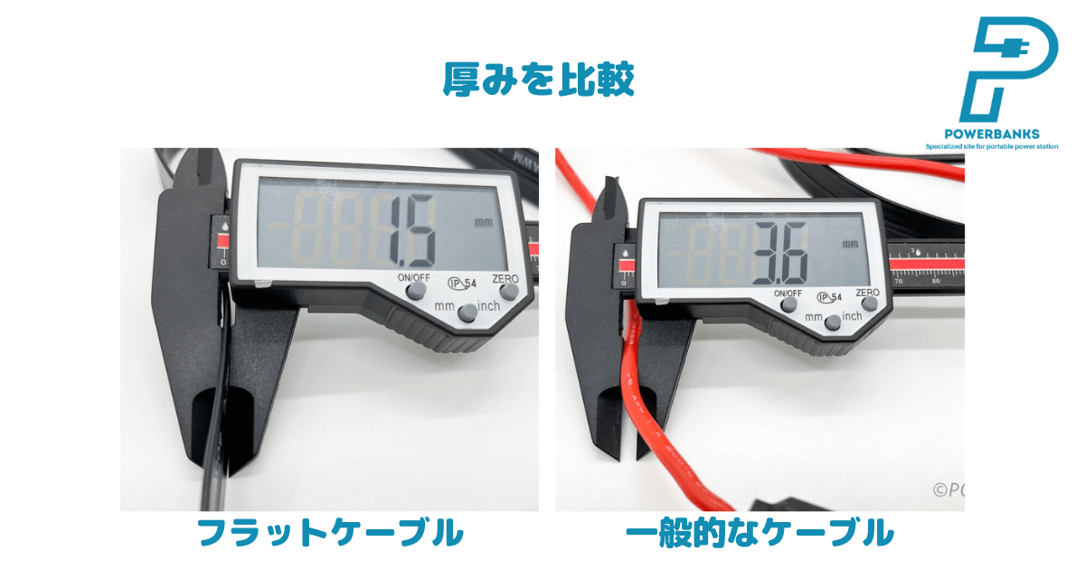 フラットケーブルと従来型ケーブルの違い