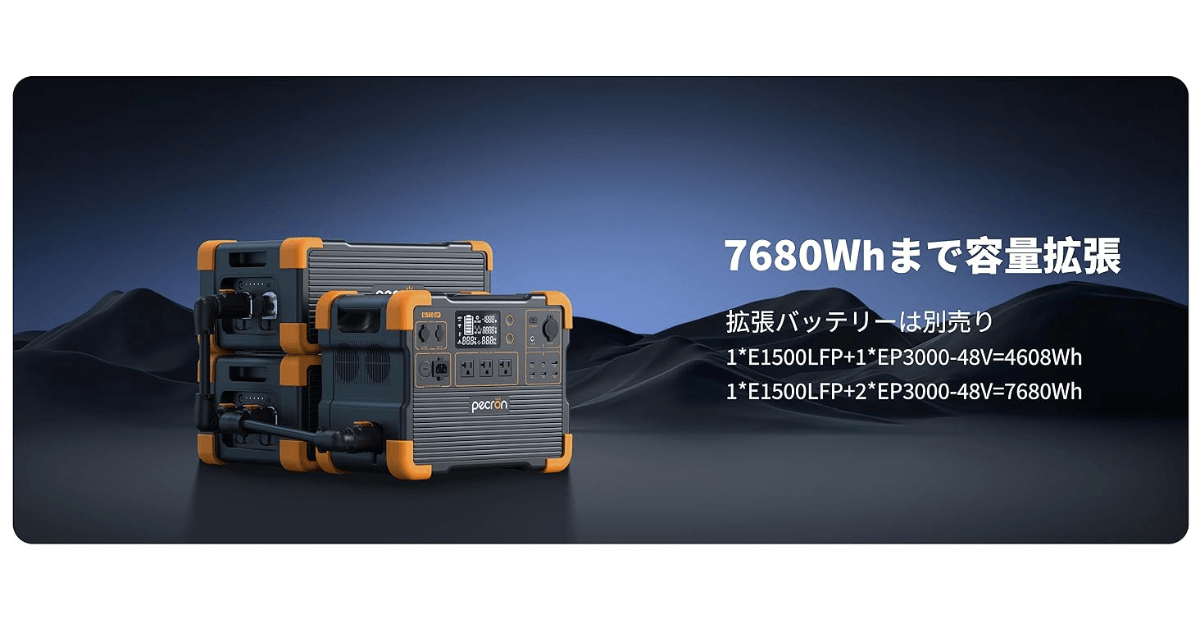 PECRON ポータブル電源 E1500LFP