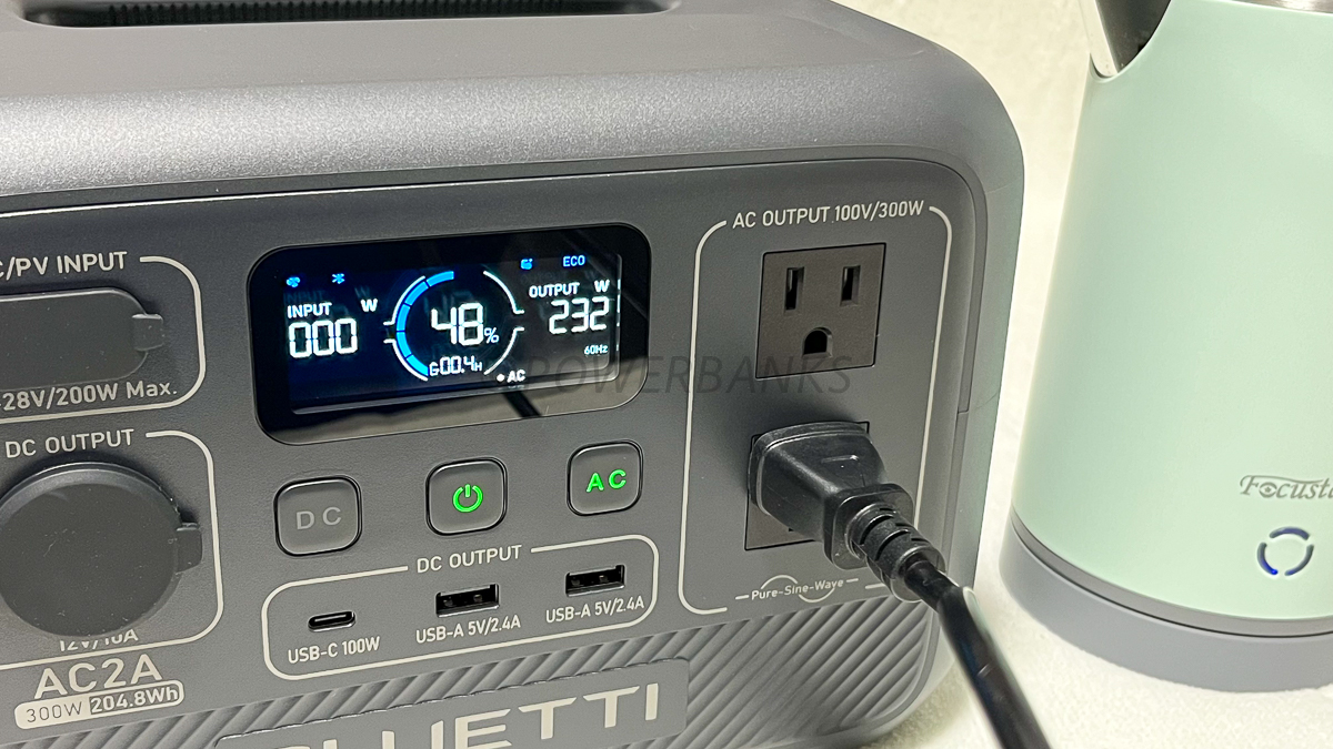 【実機で検証】BLUETTI ポータブル電源 AC2Aと電気ケトルでお湯を沸かす【電力リフト機能の可能性】