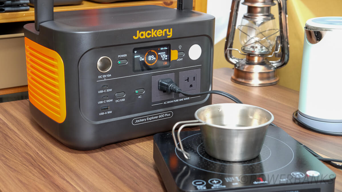Jackery ポータブル電源 600 PlusでIHクッキングヒーターを使う