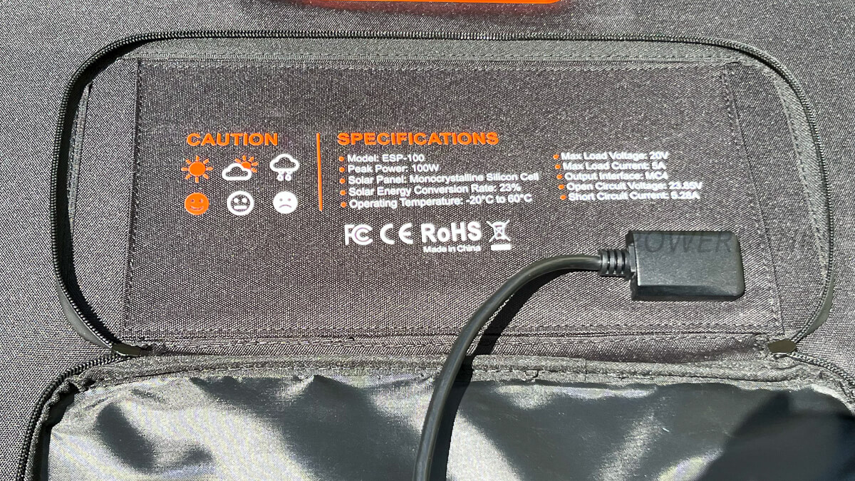 EBL ソーラーパネル 100W 外観・基本機能