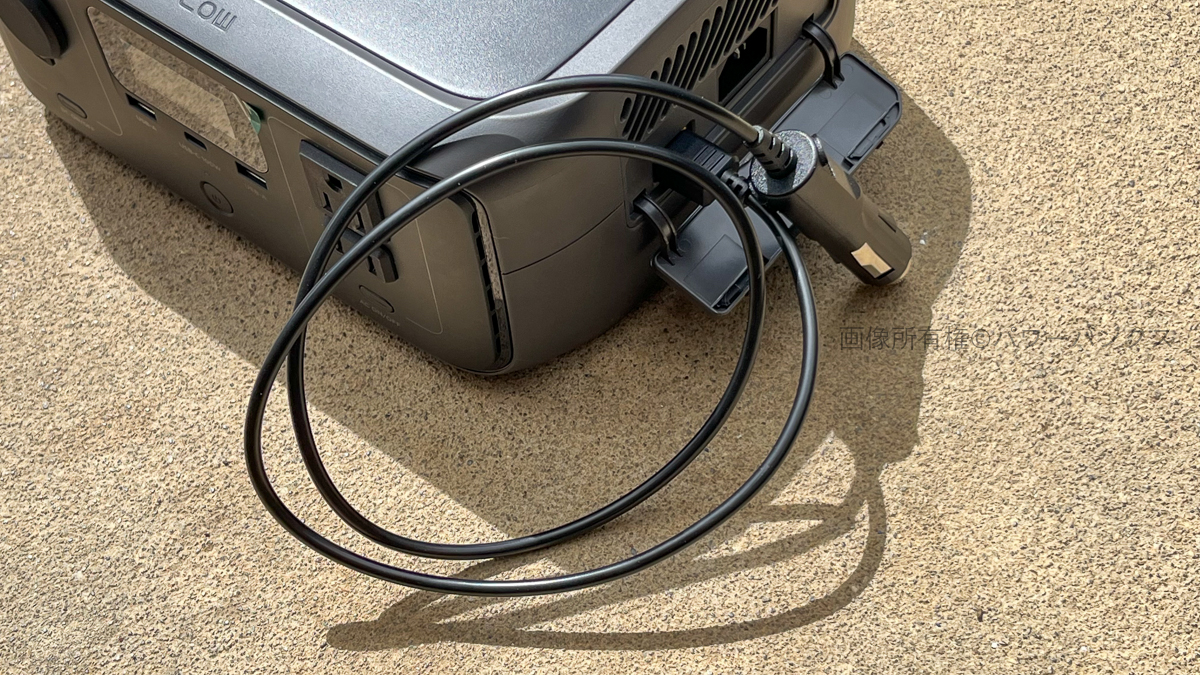 EcoFlow RIVER 3で走行充電 シガーソケットから車内で充電する方法