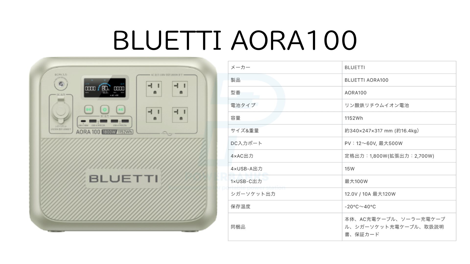 BLUETTI AORA100