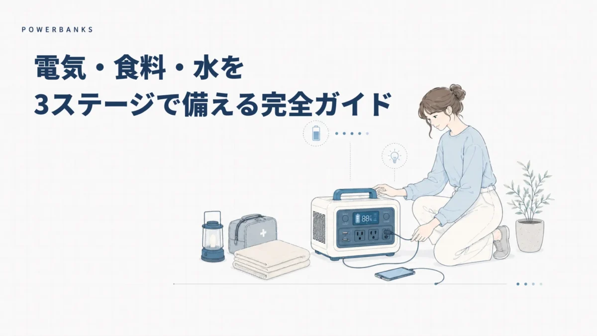 自宅備蓄リスト:電気・食料・水を3ステージで備える完全ガイド【2026年版】