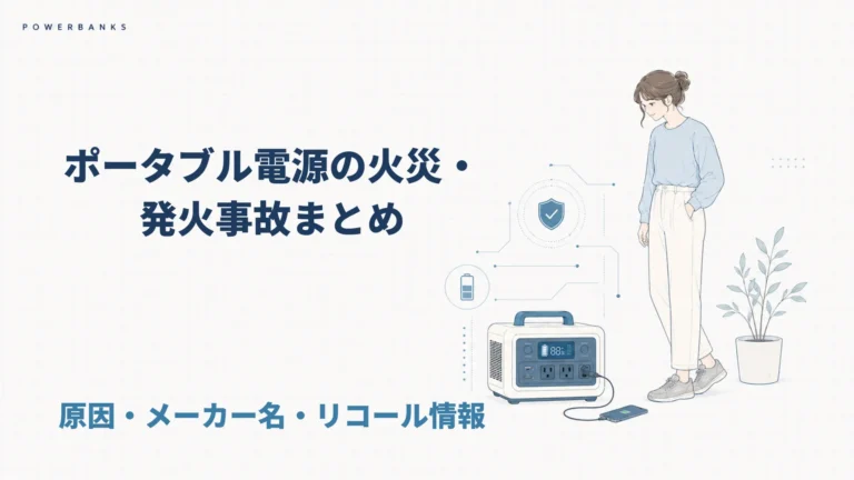 ポータブル電源の火災・発火事故まとめ｜爆発は起きる？原因・メーカー名・リコール情報