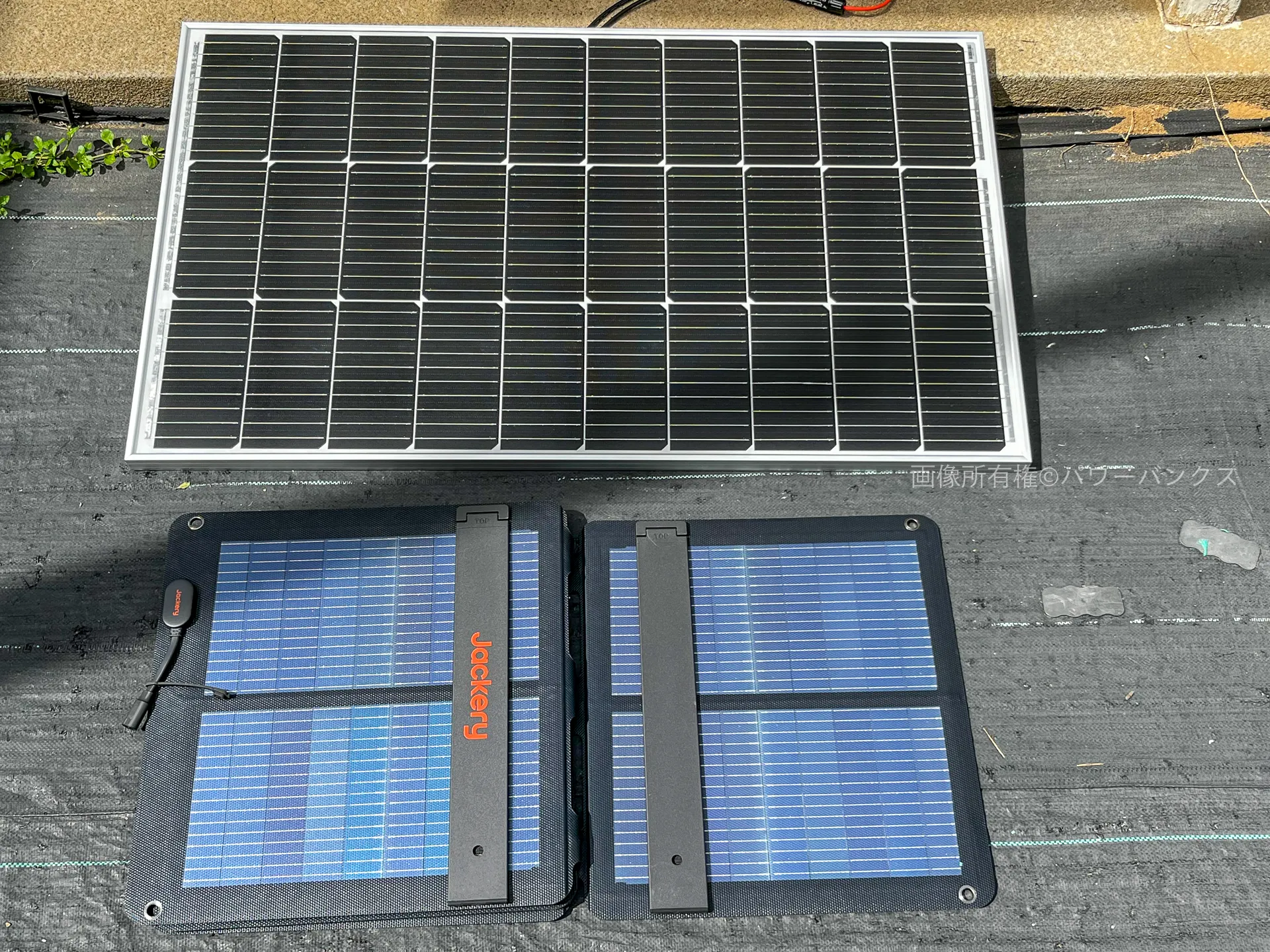 ソーラーオフ BBT-100MとJackery SolarSaga 100 Air