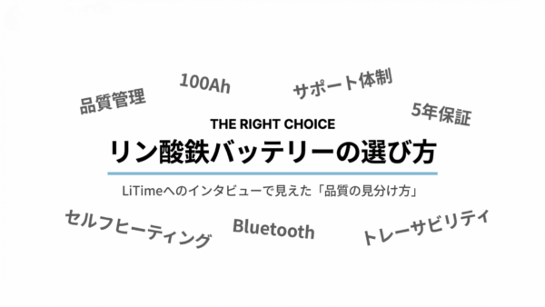 リン酸鉄バッテリーの選び方 ― LiTime社へのインタビューで見えた「品質の見分け方」