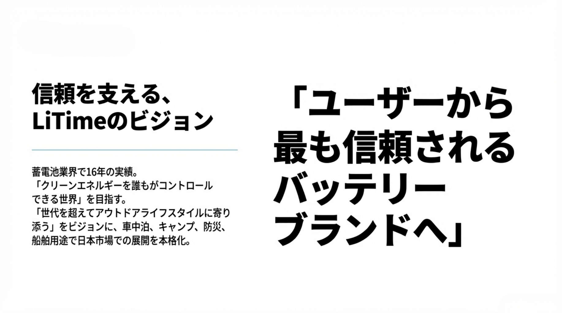 LiTime社のミッション