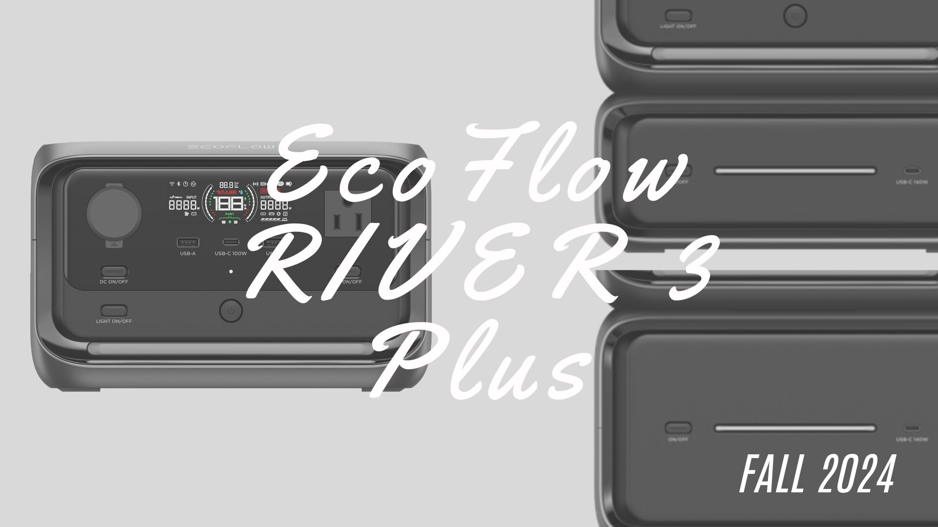 「EcoFlow RIVER 3 Plus」新製品一覧表